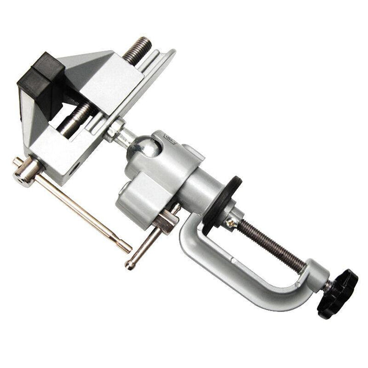 Aluminum Alloy 360 Degree Rotating Mini Vise Tool Home Use Small Jewelers Hobby Clamp On Table Bench Vice Lathe - MRSLM