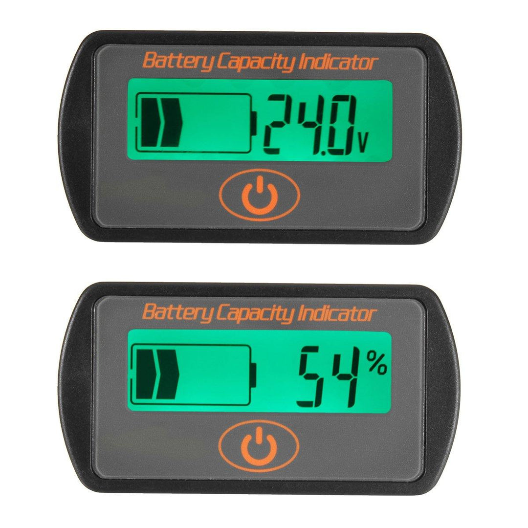 12V/24V Battery Gauge Meter Digital LCD Lead Acid Voltage Level Indicate Voltmeter - MRSLM