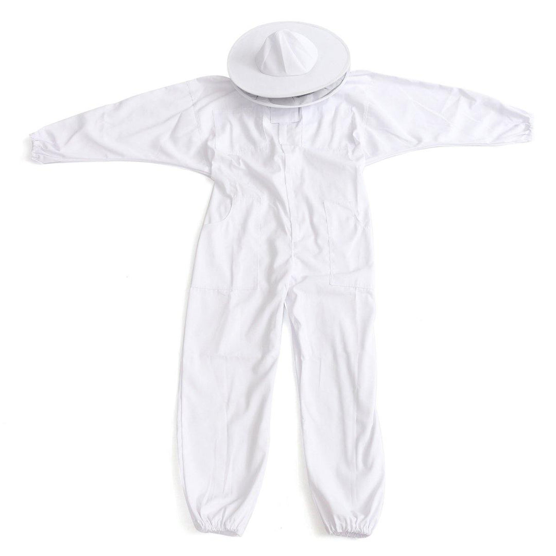 Beekeepers Bee Keeping Cotton Full Protector Suit With Veil Hat Hood Bee Suit XL XXL XXL - MRSLM