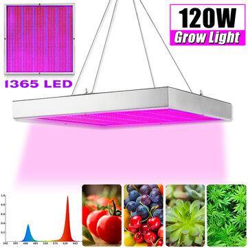 120W 1365LED Grow Light Red&Blue Square Growth Lamp for Veg Indoor Plant AC85V-265V - MRSLM