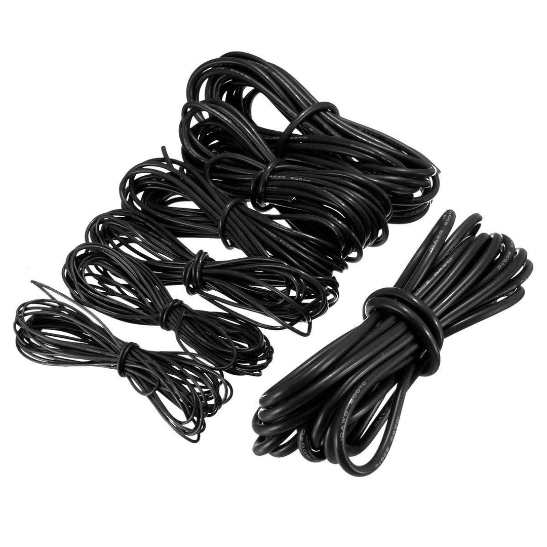 DANIU 5 Meter Black Silicone Wire Cable 10/12/14/16/18/20/22AWG Flexible Cable - MRSLM