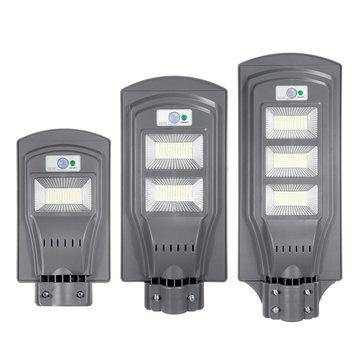 Solar Powered 117/234/351 LED Wall Street Light PIR Motion Lamp Garden Road - MRSLM