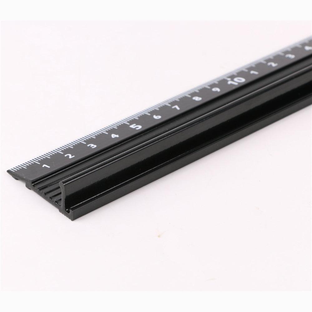 20/30/45cm Aluminum Alloy Protective Ruler Cutting Straight Scale Engineers Measuring Woodworking Cutting Tool - MRSLM