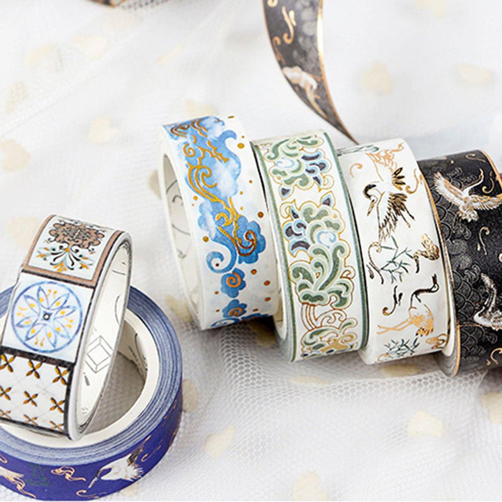 15mmx5m Washi Tape Roll Hot Stamping Craft Stickers Scrapbooking Decorations - MRSLM