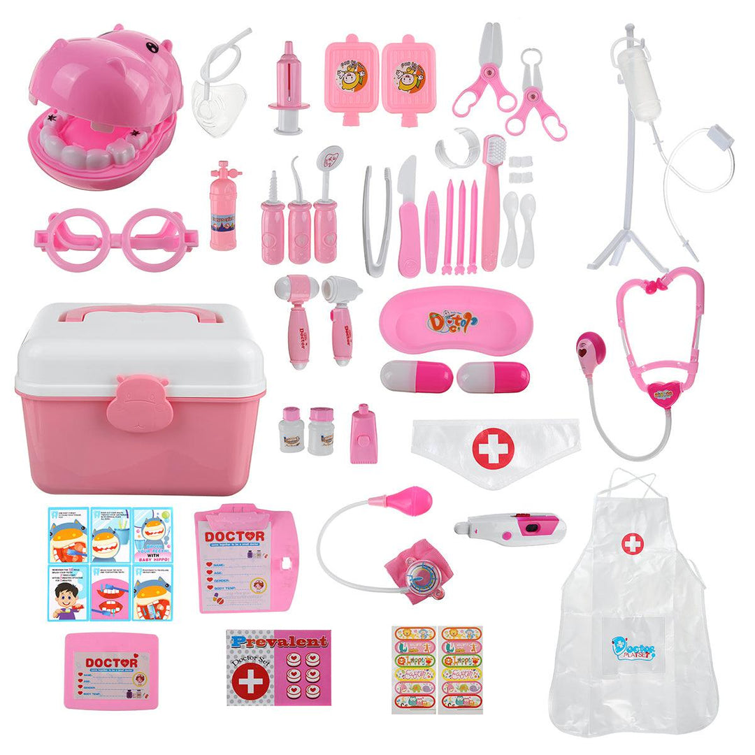 44pcs Children Play House Doctor Toy Set Simulation Medical Kit Injection Role Play Classic Toys for Children - MRSLM