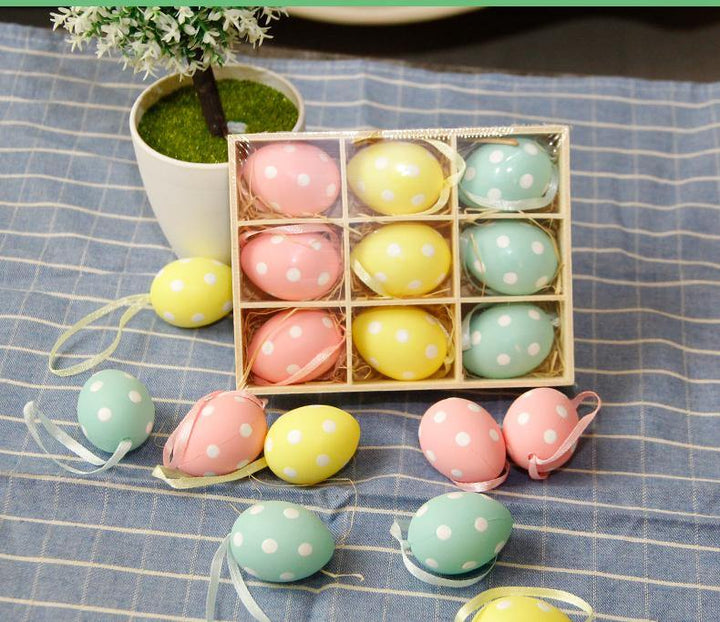 Honana HC-001 9pcs/set Easter Eggs Plastic Decoration Toys Wedding Birthday Party Decoration Home Decor - MRSLM