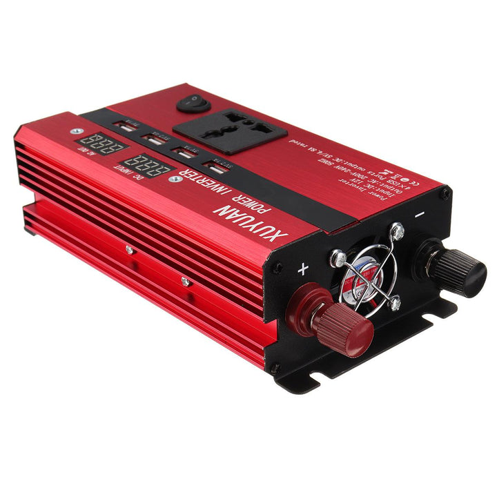 Peak 3000W 4 Type DC 12V/24V to AC 110V/220V Solar Power Inverter LED Modified Sine Wave Converter - MRSLM