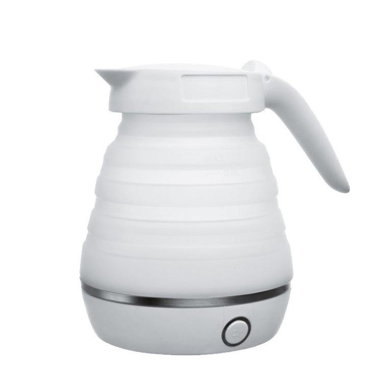 Foldable Kettle Stainless Steel Electric Silicone Kettle Traveller Kettle Portable (White US 220V) - MRSLM