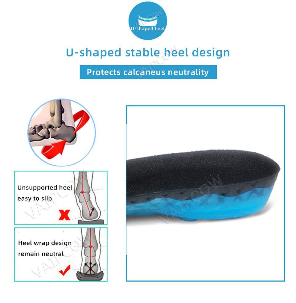 Spring Silicone Orthopedic Arch Support Insoles Inserts Flat Feet Orthotic Shoes Sole Insoles Plantar Fasciitis - MRSLM