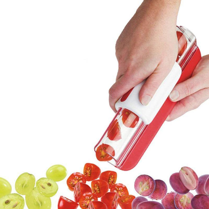 Tomato Chip Slicer Vegetable Fruit Zip Slicer Knife Grape Cutter Chopper Multifunctional Kitchen Tools - MRSLM