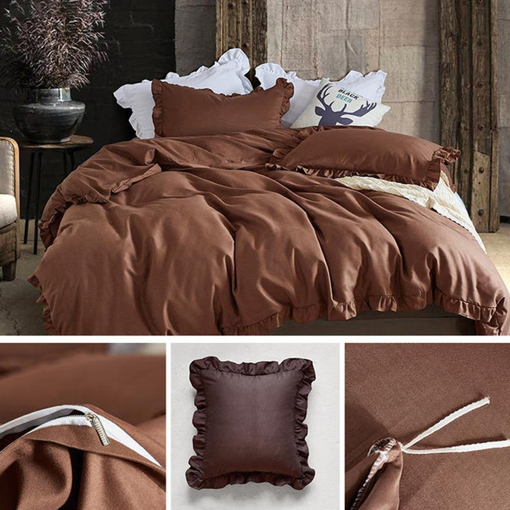 Super Soft Concise Nordic Style 3 Pieces Bedding Sets Twin Queen King Size Pillowcase Quilt Cover Set - MRSLM