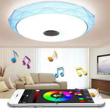 40cm 24W LED Ceiling Light RGB Dimmable With APP Control bluetooth Speaker Music - MRSLM