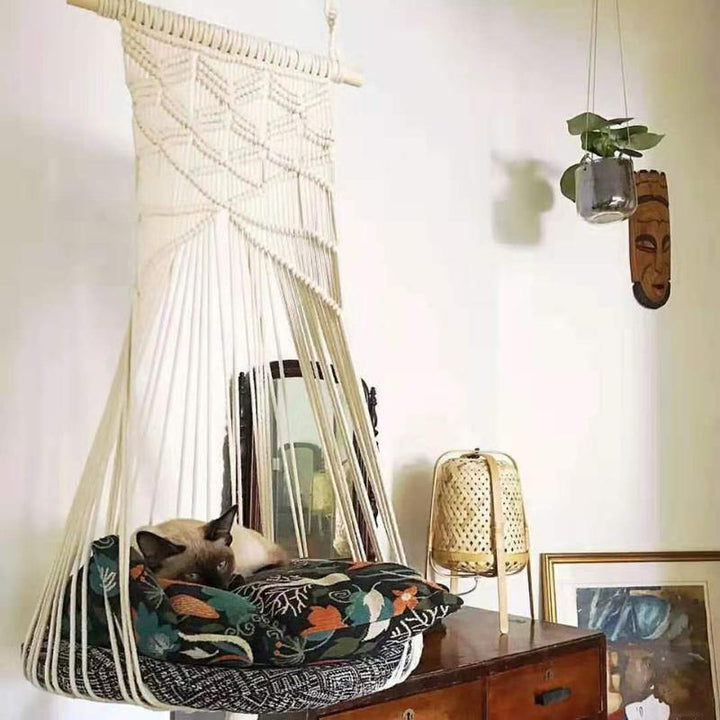 Pet Swing Cage Handmade Macrame Four Seasons Available - MRSLM