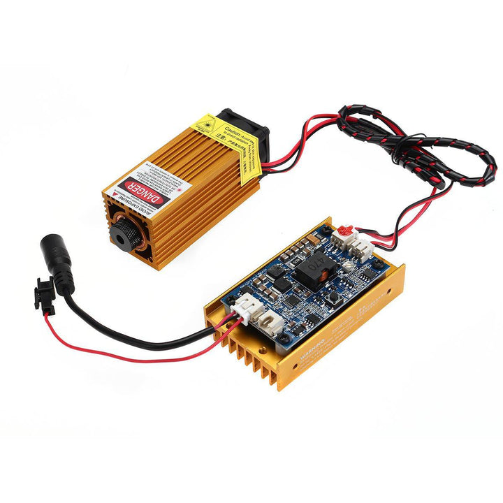 445nm 5W Blue Laser Module Various Focus TTL&PWM Modulation w/ Heat Sink Controller Board 2.54-3P+2P Laser Engraver for EleksMaker - MRSLM