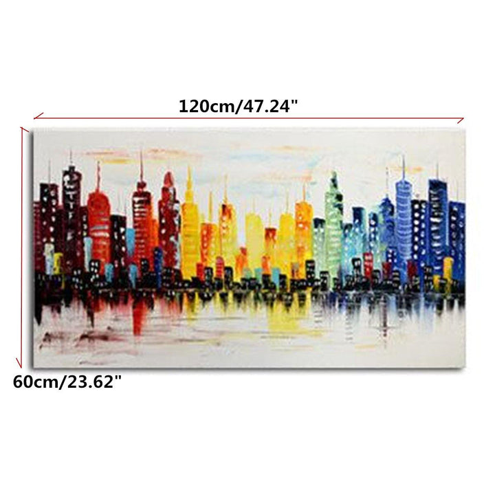 120X60CM Modern City Canvas Abstract Painting Print Living Room Art Wall Decor No Frame Paper Art - MRSLM