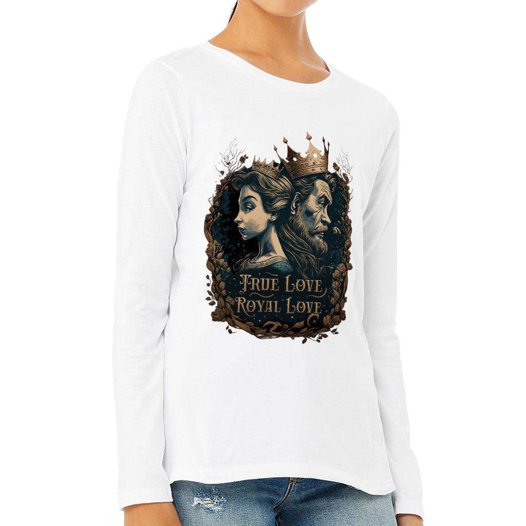 Royal Love Women's Long Sleeve T-Shirt - Printed Long Sleeve Tee - Colorful T-Shirt - MRSLM