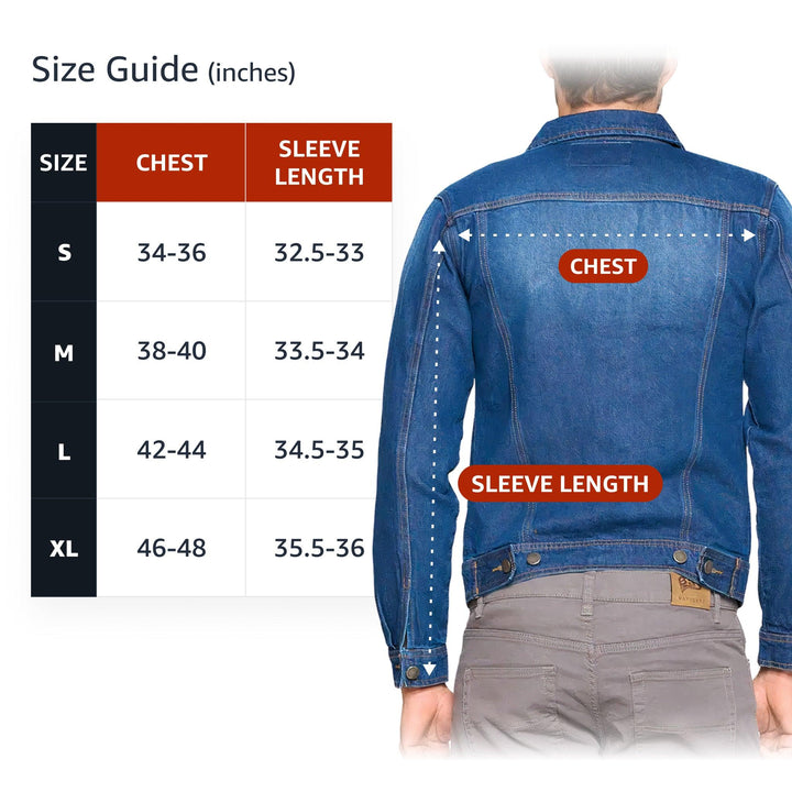 No Pain No Gain Dark Washed Men's Denim Jacket - Trendy Denim Jacket - Best Design Jacket for Men - MRSLM