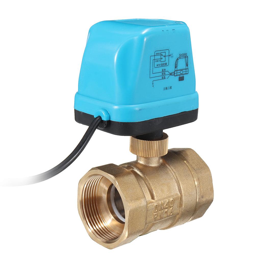 TMOK TK260 DC 12V 1/2" 3/4" 1" 1-1/4" Motorized Electric Brass Ball Valves 3 Wire Full Port Valve - MRSLM