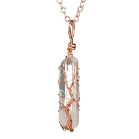 White Crystal Life Tree Necklace - MRSLM