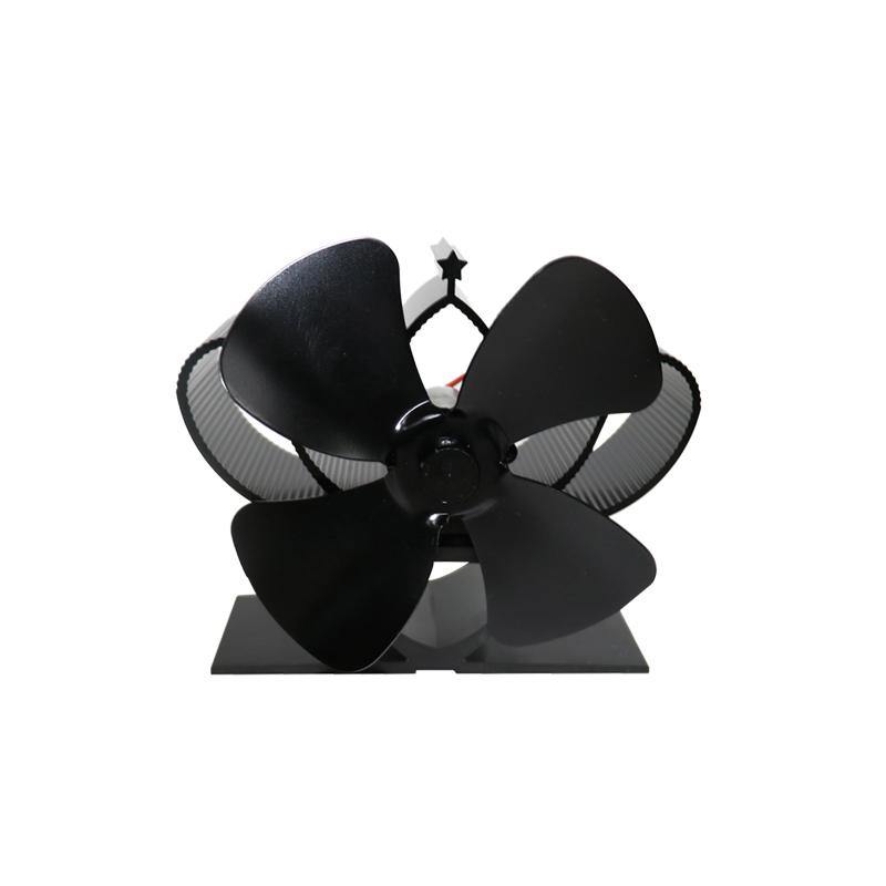 4-Blade Heat Powered Stove Fan Silent Quiet Anodizing Aluminum Fan - MRSLM