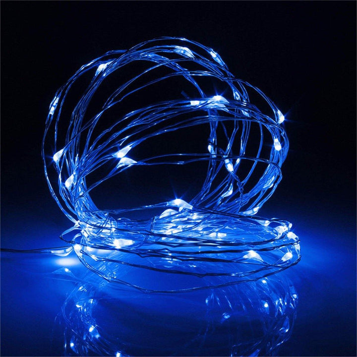 Battery Powered 5M 50LEDs Waterproof Silver Wire Fairy String Light for Christmas +Remote Control - MRSLM