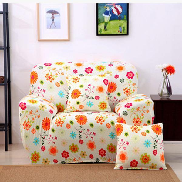 One Seater Textile Spandex Strench Flexible Printed Elastic Sofa Couch Cover Furniture Protector - MRSLM