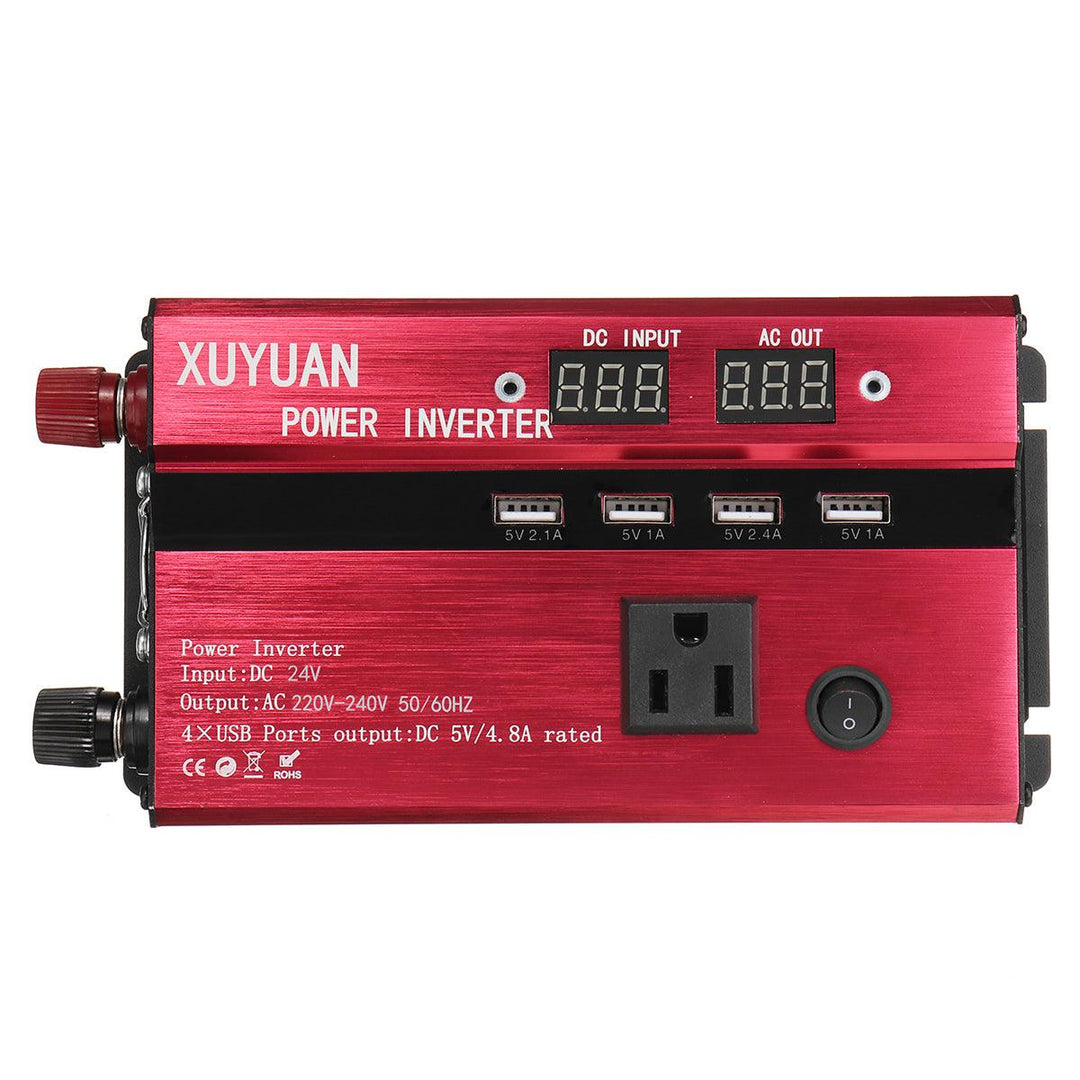 Peak 3000W 4 Type DC 12V/24V to AC 110V/220V Solar Power Inverter LED Modified Sine Wave Converter - MRSLM