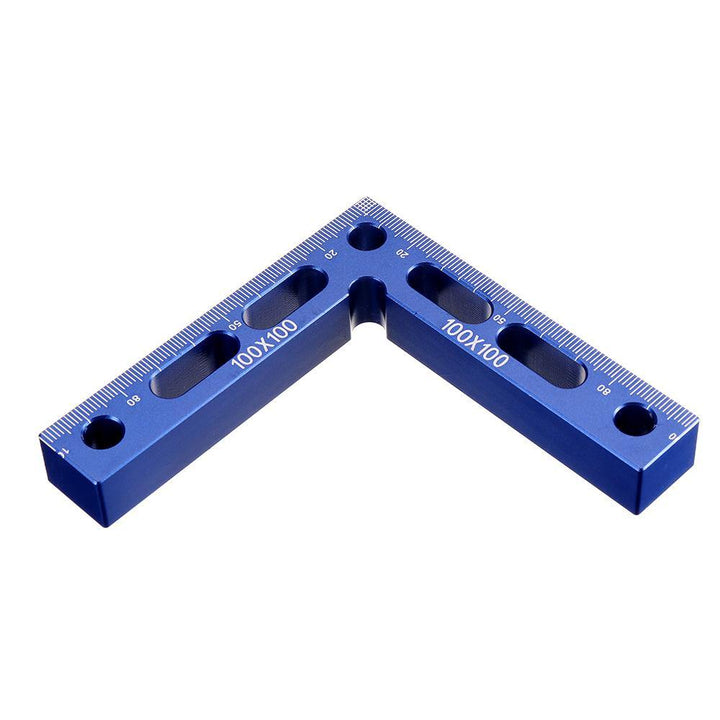 Drillpro 100mm Woodworking Precision Clamping Square L-Shaped Auxiliary Fixture Splicing Board Positioning Panel Fixed Clip Clamp Carpenter Square Ruler - MRSLM