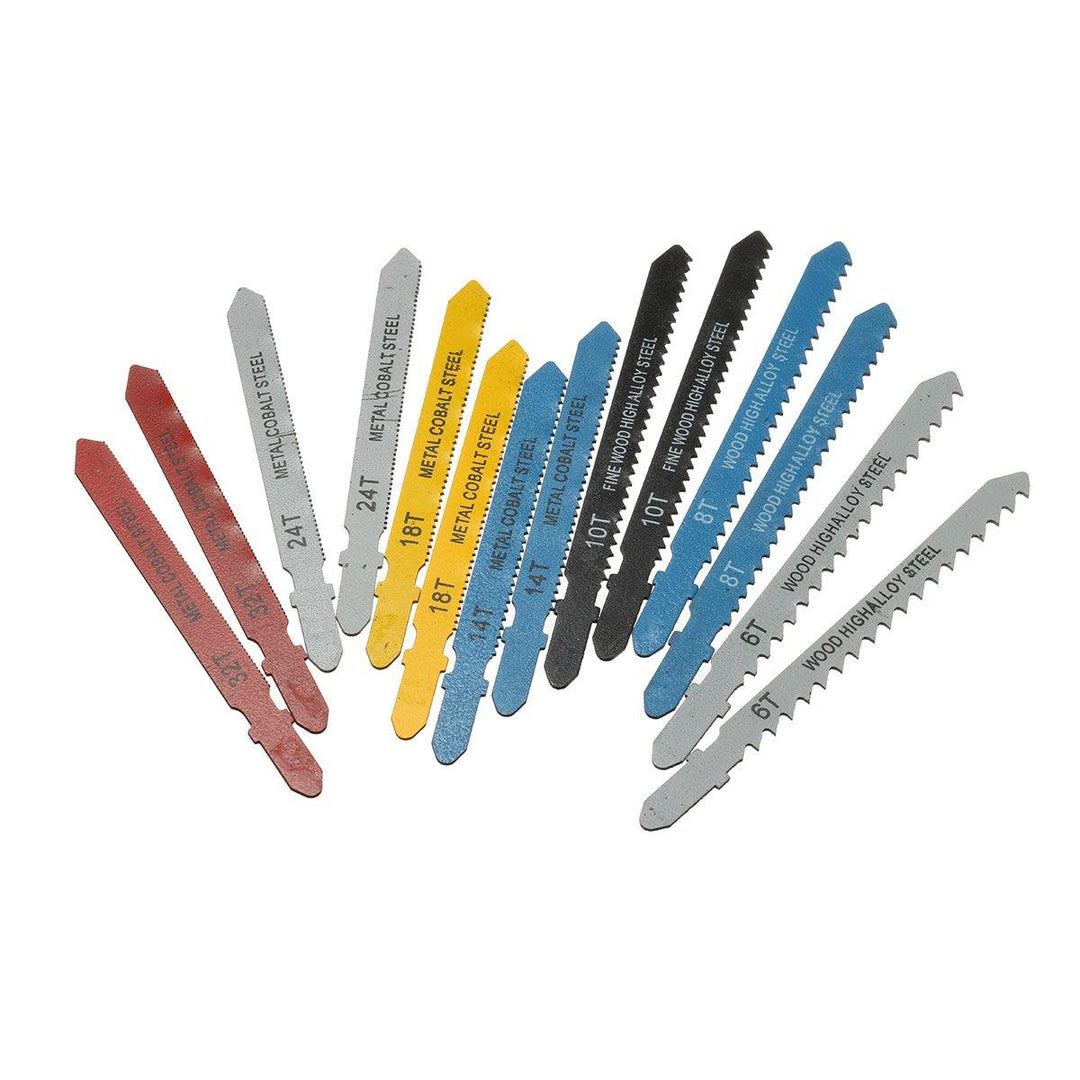 T Shank Assorted Jigsaw Blade 14 Pieces Set 6/8/10/14/18/24/32 Teeth for BOSCH - MRSLM