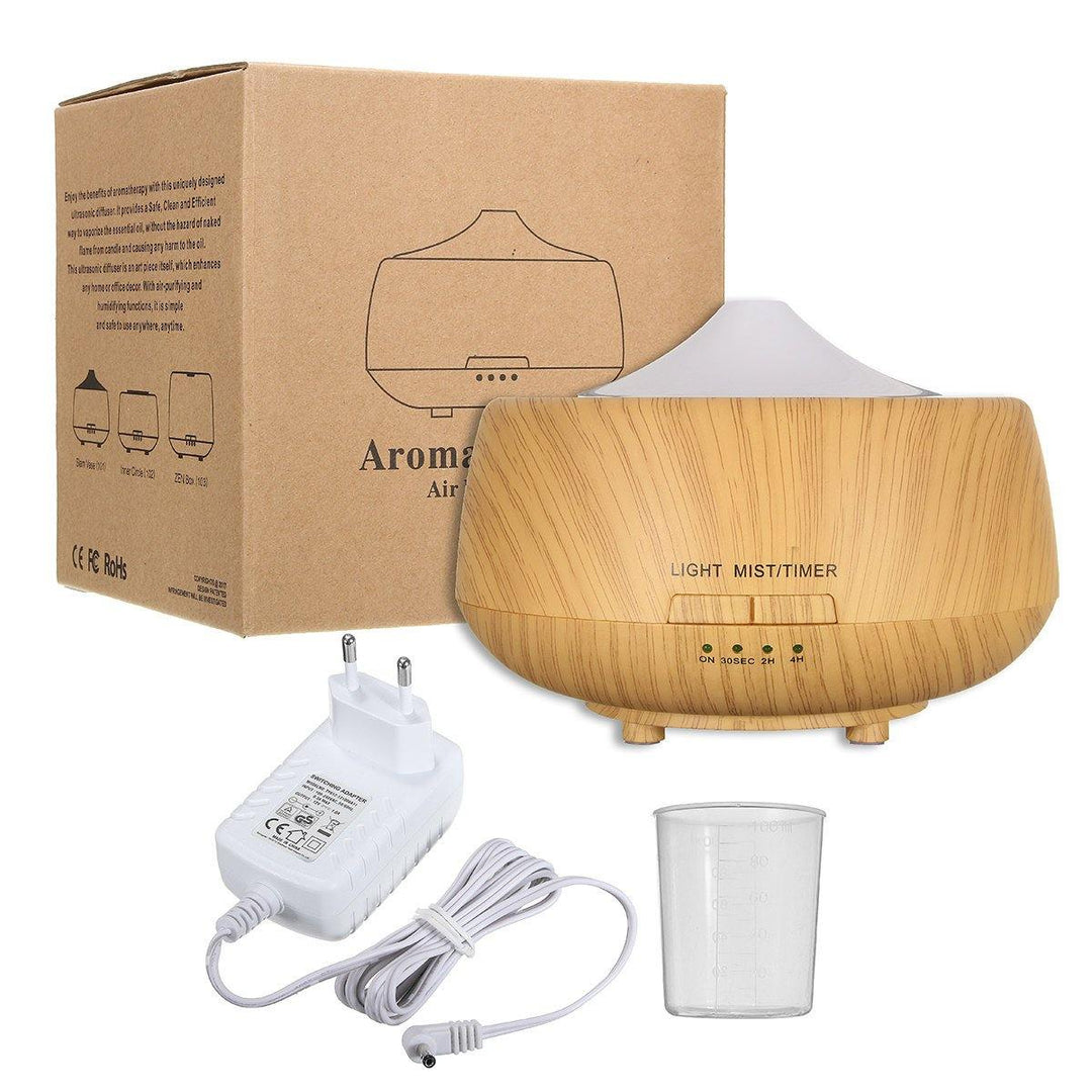 Ultrasonic Color-changing Wood Grain LED Aroma Diffuser Humidifier Aromatherapy Spa Essential Oil - MRSLM