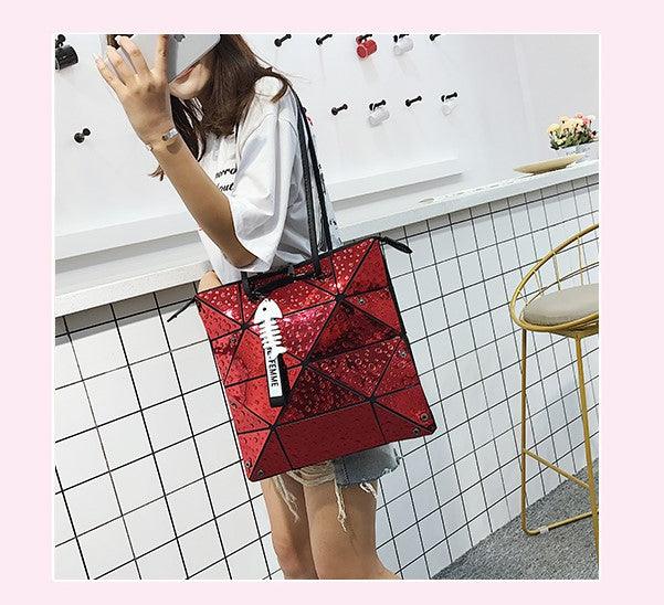 New wave high-grade bag oceanic laser single shoulder large capacity class handbag - MRSLM