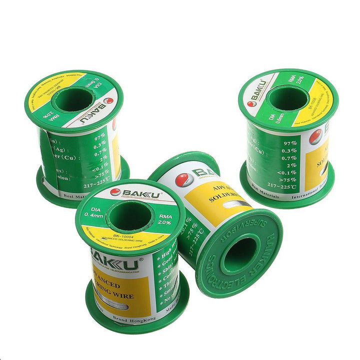 BAKU Solder Wire Lead Free Rosin Core Tin Silver Copper Solder Welding Wire Flux Roll 0.2mm/0.3mm/0.4mm/0.5mm/0.6mm - MRSLM