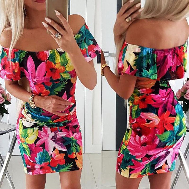 Printed bag hip dress - MRSLM