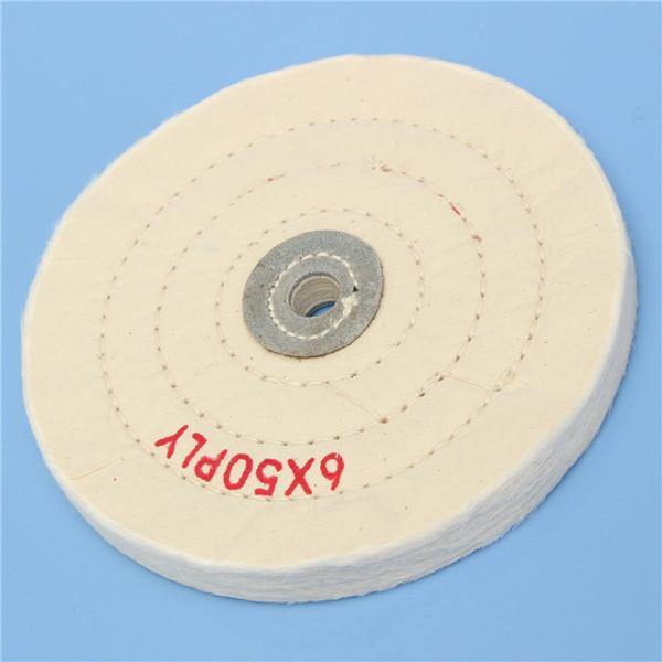 6 Inch Round Felt Wool 1/2inch Arbor Buffer Polisher Buffing Polishing Wheel - MRSLM