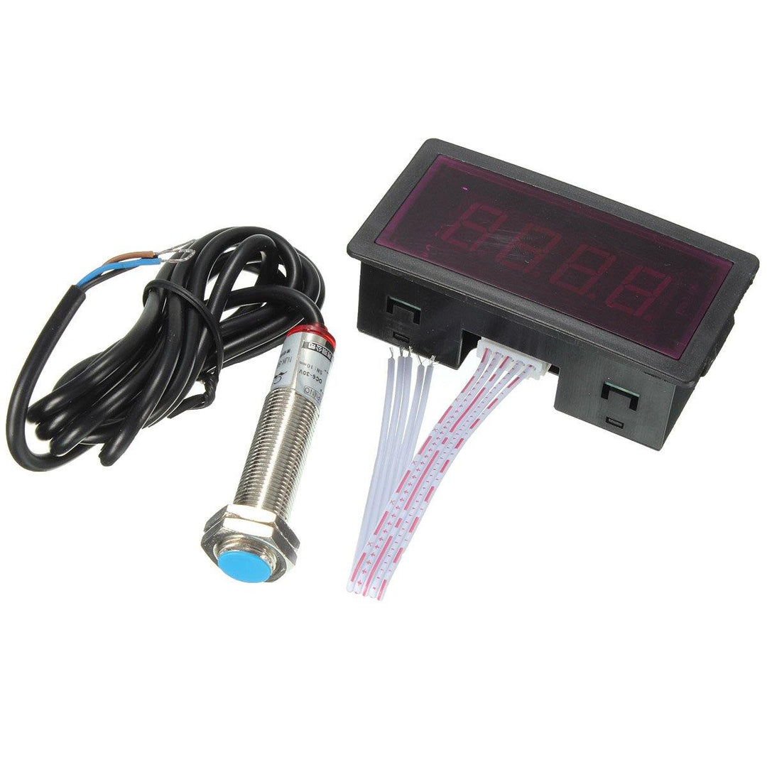 Red LED Tachometer RPM Speed Meter with Proximity Switch Sensor NPN - MRSLM