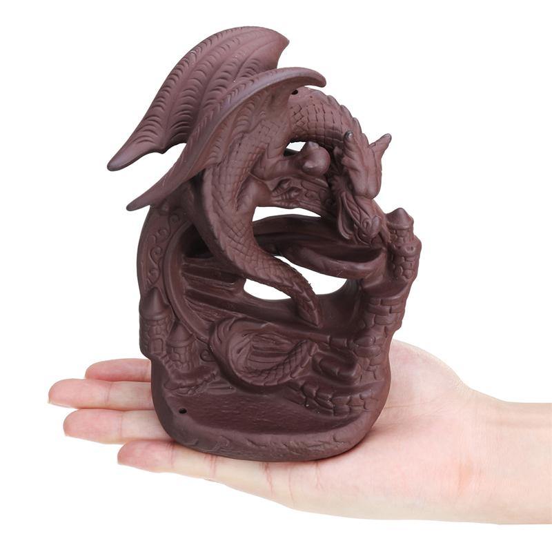 Ceramic Backflow Incense Burner Sandalwood Cone Yoga Aromatherapy Gifts Home Decor - MRSLM