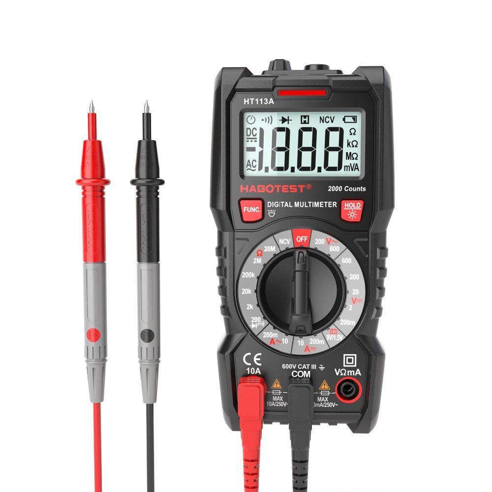 HT830l HT113A/B/C High Precision Digital Profissional Multimeter DC/AC Voltage Current Meter Handheld Digital Mini Multitester Ammeter NCV - MRSLM