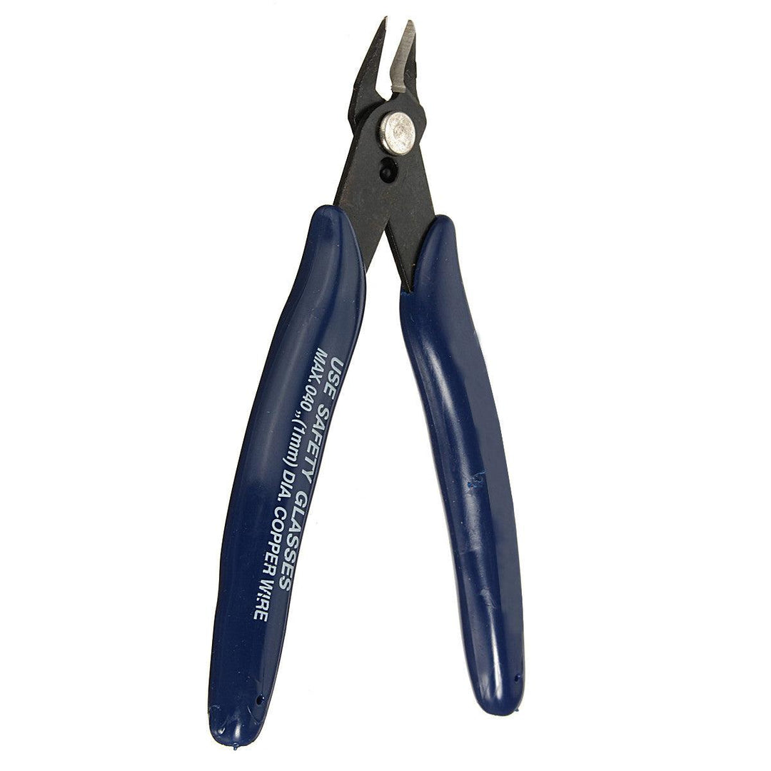 Ctrical Wire Cable Cutters Cutting Side Snips Flush Pliers + BAKU BK-108 Ergonomic Professional Stainless Steel Precision Mini Pliers Long Nose Pliers - MRSLM