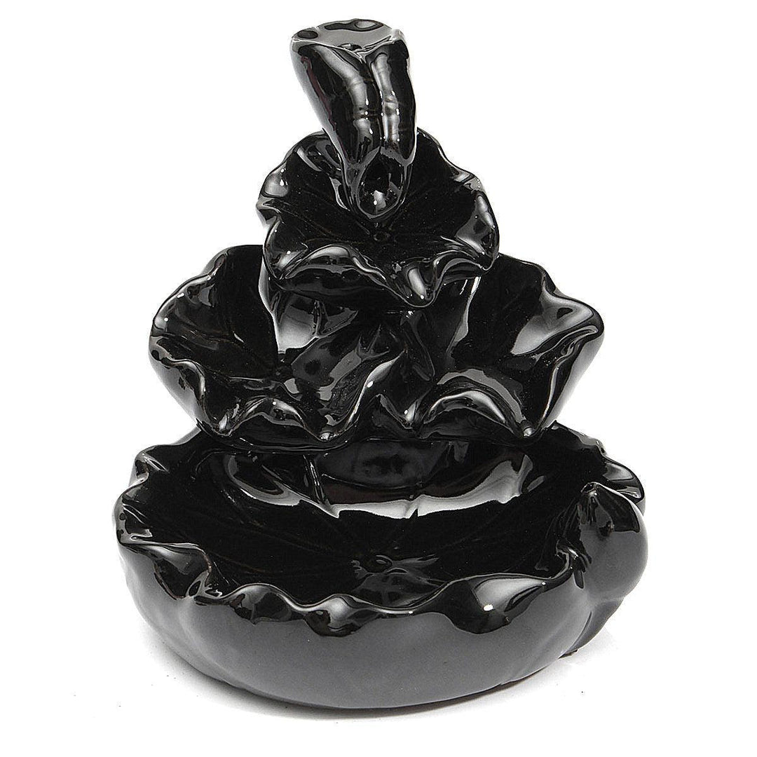 Ceramic Backflow Incense Cone Burner Feng Shui Censer Holder Water Stream Home Fragrant Furnace - MRSLM