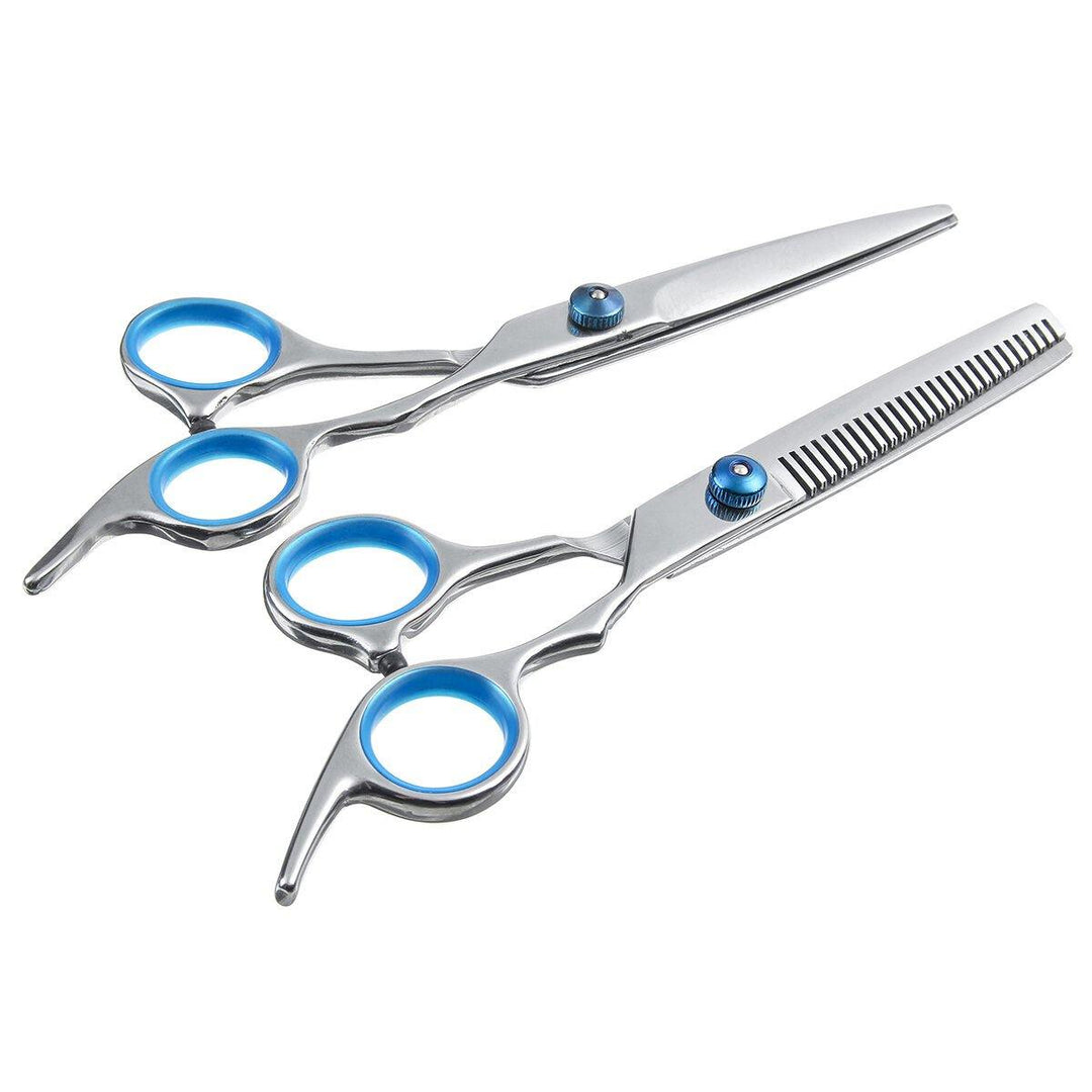 6Pcs Pet Dog Cat Grooming Scissors Set Straight Curved Thinning Shears Kit - MRSLM