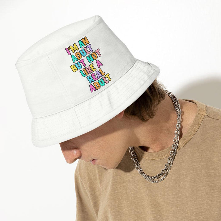 I'm an Adult Bucket Hat - Colorful Hat - Printed Bucket Hat - MRSLM