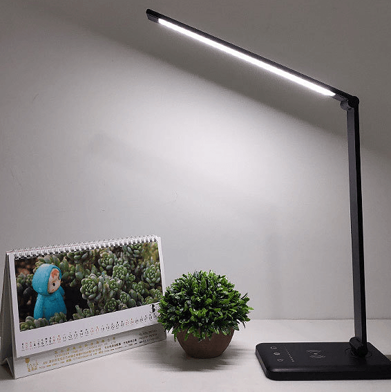 Wireless Charging LED Table Desk Lamp with Auto Timer Function Eye Protect Read Light - MRSLM