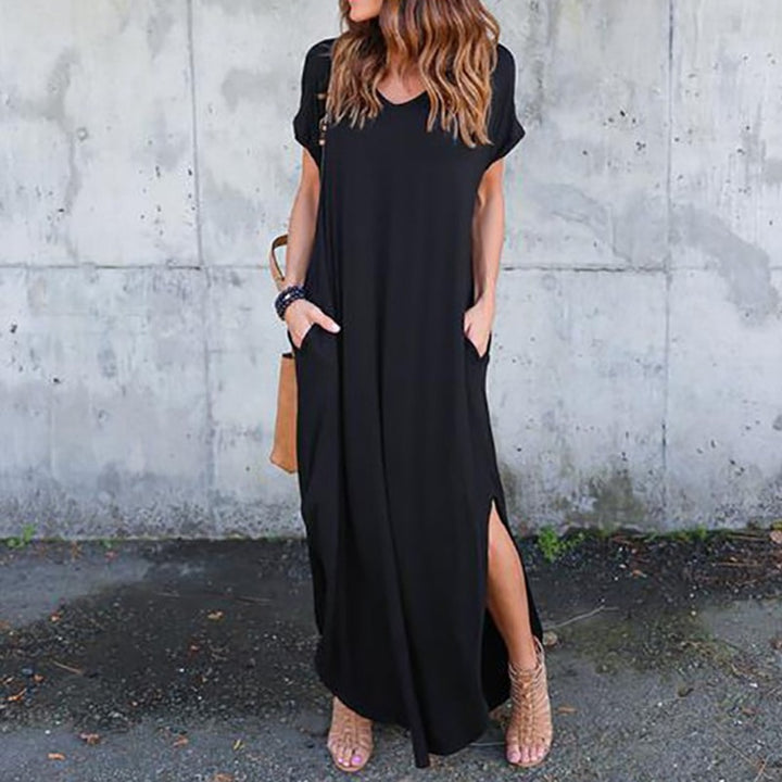 Women's Short Sleeved Maxi Dress