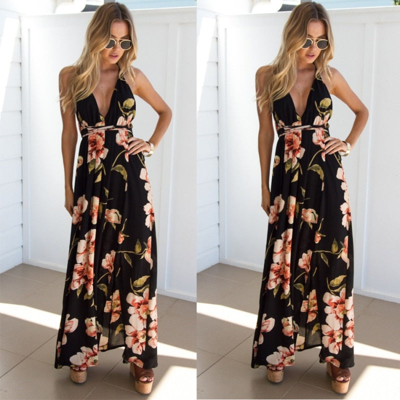 Backless Long Summer Dress