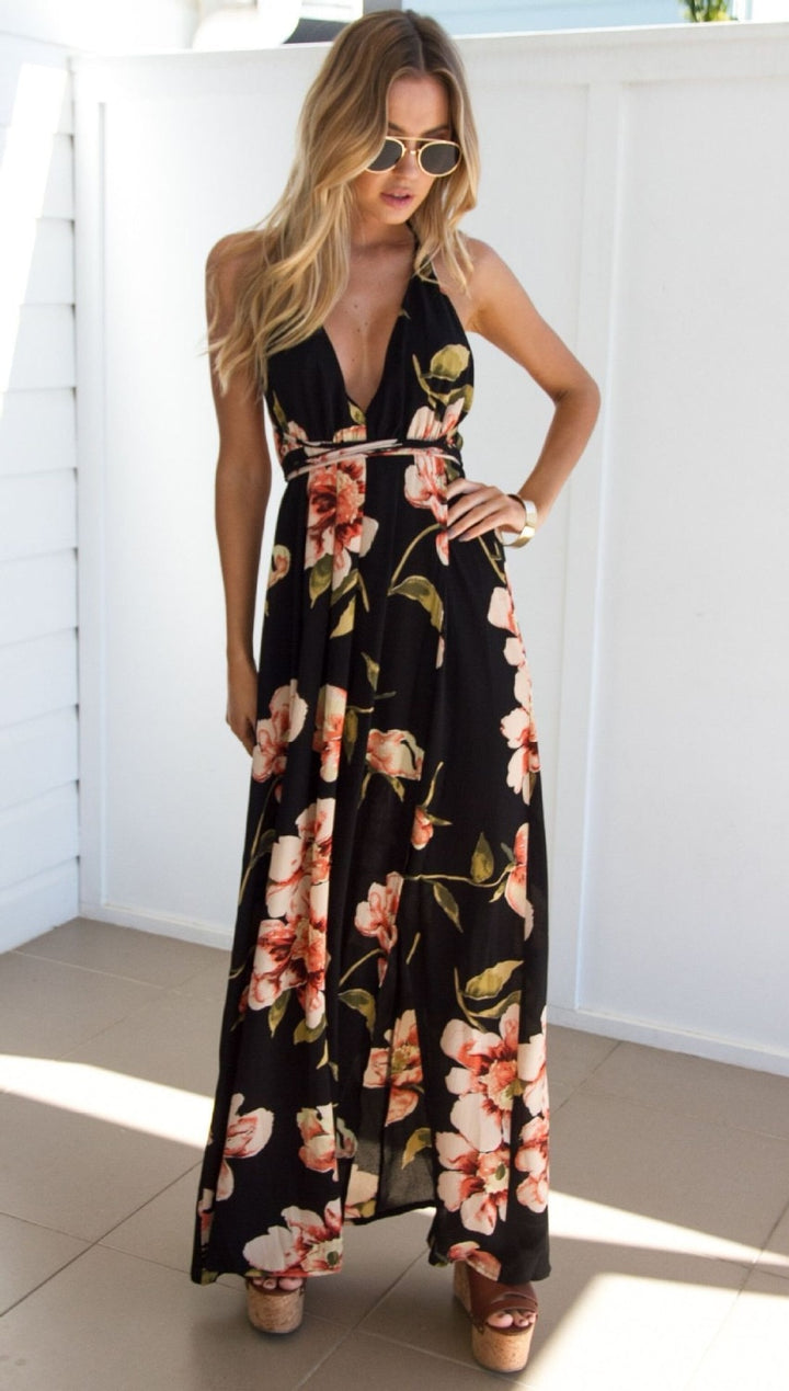 Backless Long Summer Dress