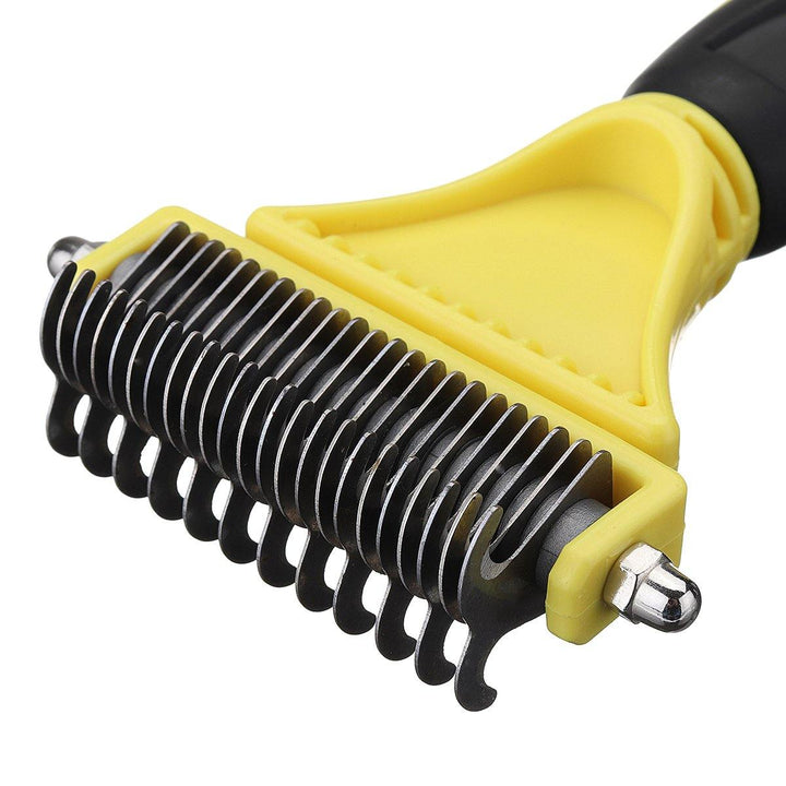 Double Sides Pet Dog Fur Brush Comb Dog Cat Grooming Deshedding Trimmer Tool Pet Rake 12/23 Blades - MRSLM