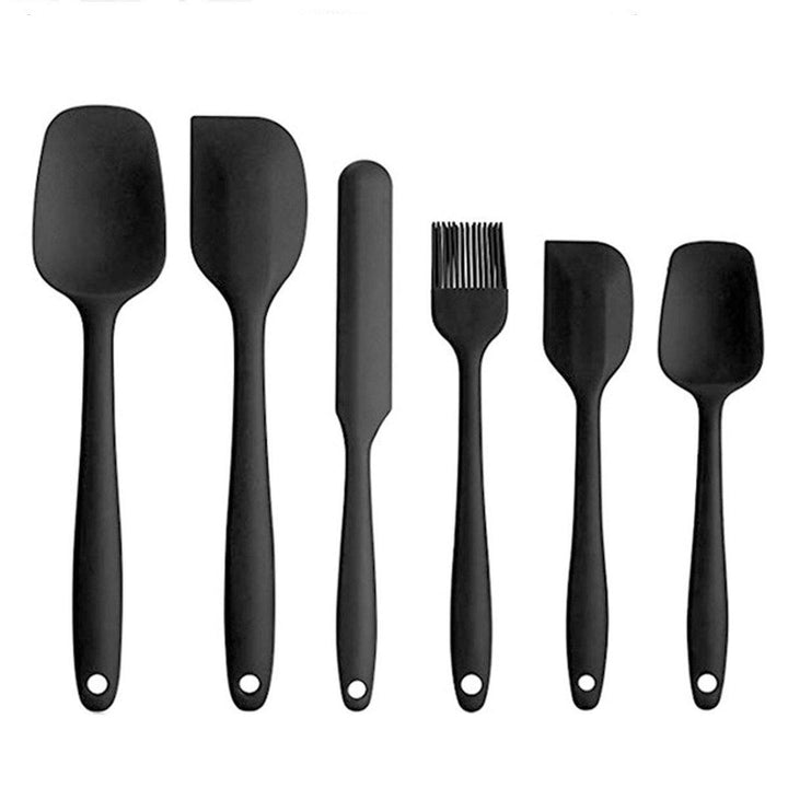 6PCS Non-Stick Rubber Spatula Set Heat-Resistant Spatula Kitchen Utensils Set Tools Kit - MRSLM