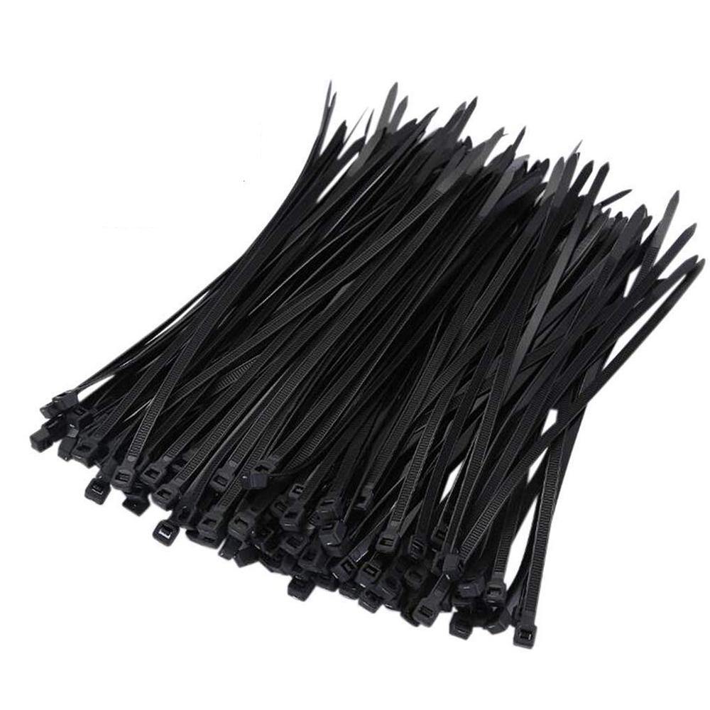 Suleve ZT08 Nylon 250Pcs 8mm 15/20/25/30/35/40cm Black/White Nylon Self-locking Cable Tie Zip Ties Strong Tensile Strength - MRSLM