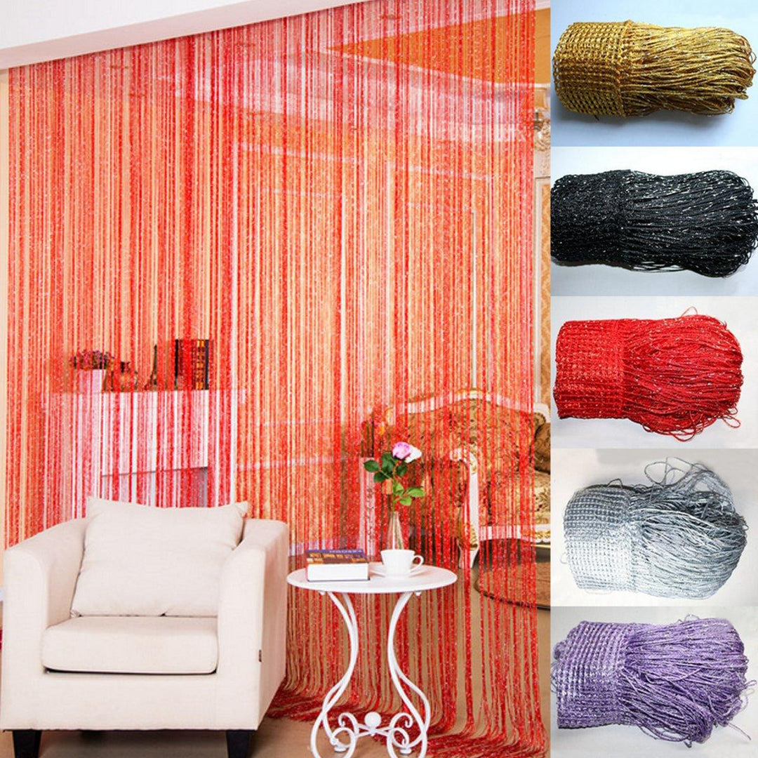 String Door Curtains Bead Window Panel Room Divider Crystal Tassel Fringe Beaded - MRSLM