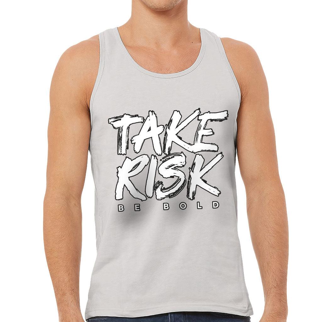 Take Risk Tank - Funny Workout Tank - Themed Jersey Tank - MRSLM